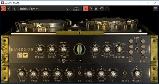 意大利磁鼓延迟 – Overloud Gem ECHOSON 1.0.7 Win/Mac-KK音频资源网