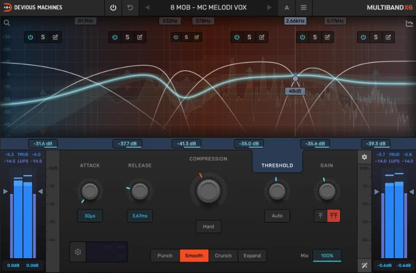 多频段压缩机 – Devious Machines Multiband X6 1.0.29 WIN-KK音频资源网