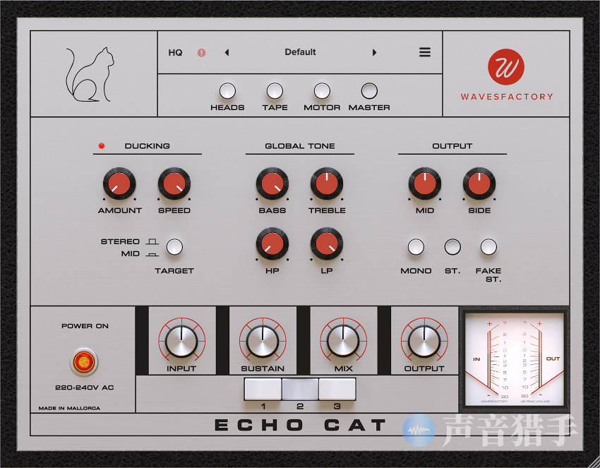 顶级磁带回声效果器！Wavesfactory Echo Cat v1.0.2 WIN版