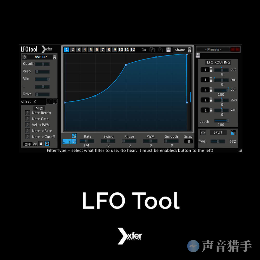 侧链压缩滤波插件！Xfer Records LFOTool v1.762 WIN&MAC