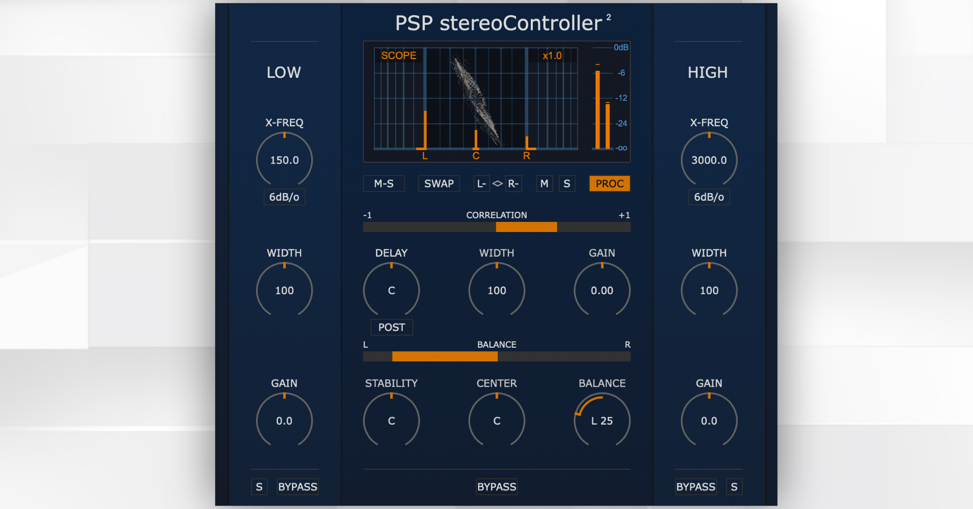 立体声校正工具！PSPaudioware PSP stereoContoller2 v2.0.0 WIN版