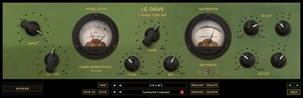 电子管饱和&失真效果器！Kush Audio LG Drive v1.0.0 WIN版