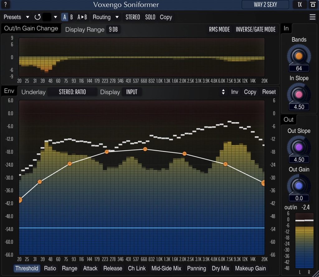 频谱动态效果器！Voxengo Soniformer Spectral Dynamics Processor v3.14 WIN版