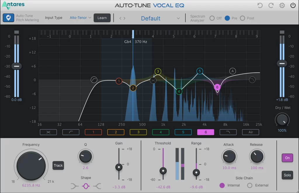 人声动态均衡器！Antares Auto-Tune Vocal EQ v1.0.0 WIN版