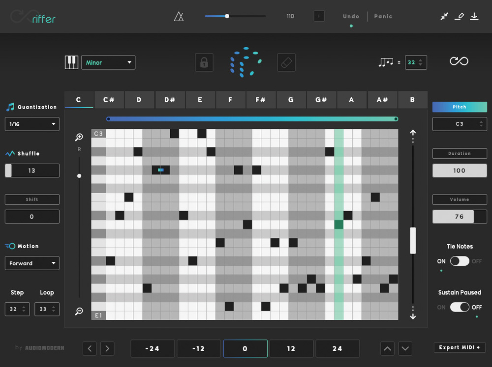 创意自动音序器 Audiomodern Riffer v. 3.1.1 WiN