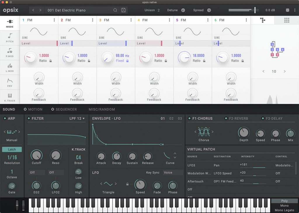 数字合成器 KORG Opsix Native v1.0.4 Mac