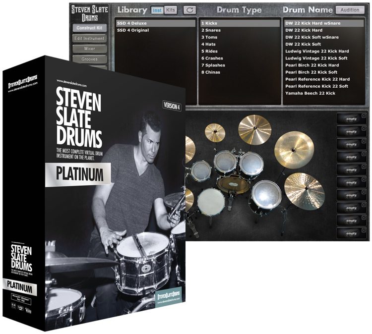 SSD板岩鼓 Steven Slate Drums Platinum 4 白金版 & 四套扩展包 Win&Mac