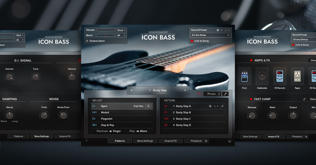 自动节奏传奇电贝斯音色库！Native Instruments Session Bassist Icon Bass