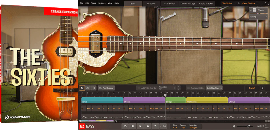 1960年的复古贝斯 Toontrack The Sixties EBX (SOUNDBANK)