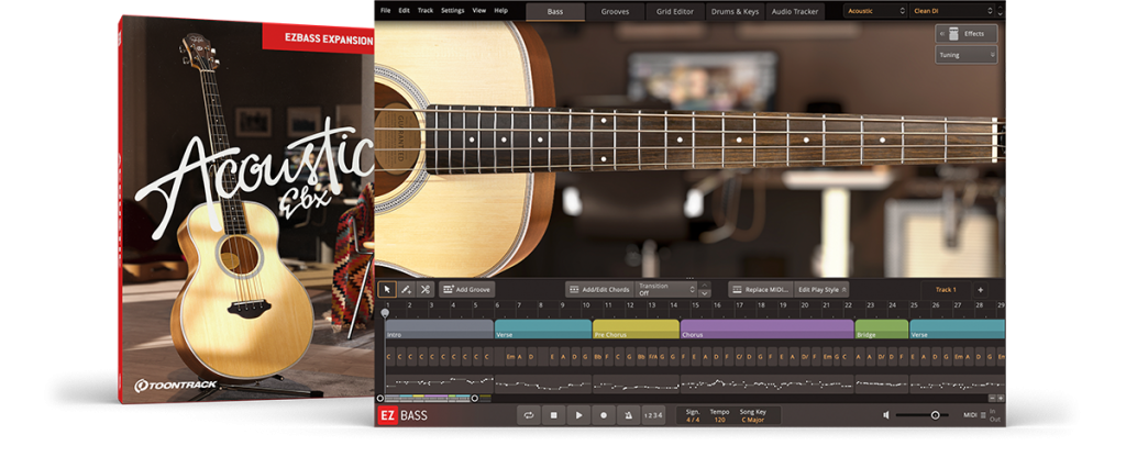 原声贝斯音色 Toontrack Acoustic EBX WIN & MAC