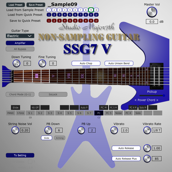 微型吉他插件！Studio Major7th SSG7V v1.6.0 WIN版