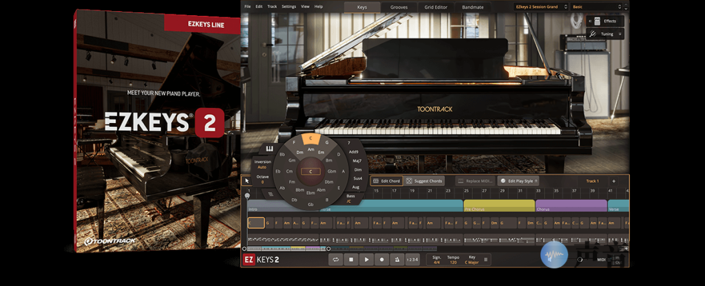 全新自动钢琴音源2代！Toontrack EZkeys v2.0.0 WIN&MAC&Core Library