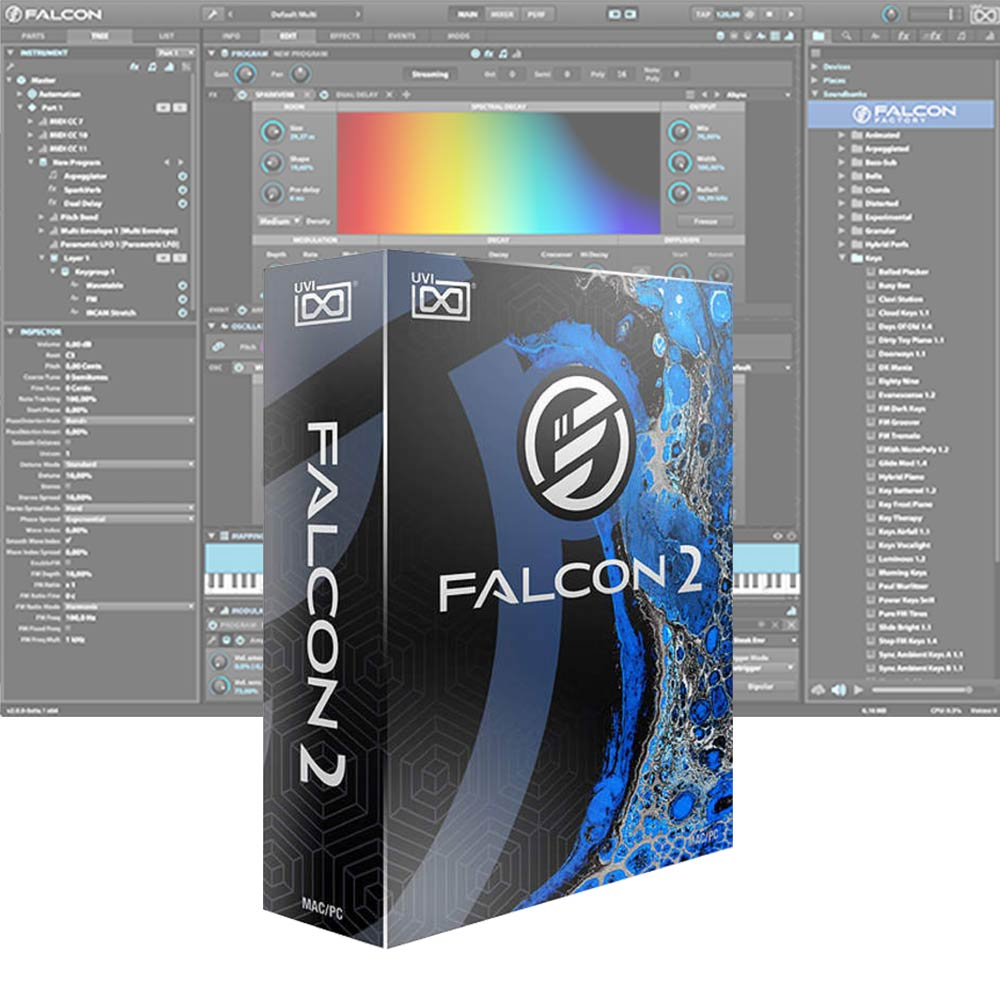猎鹰新版！UVI Falcon v2.8.6 WIN版 + Factory Library v2.8.1（原厂音色库）