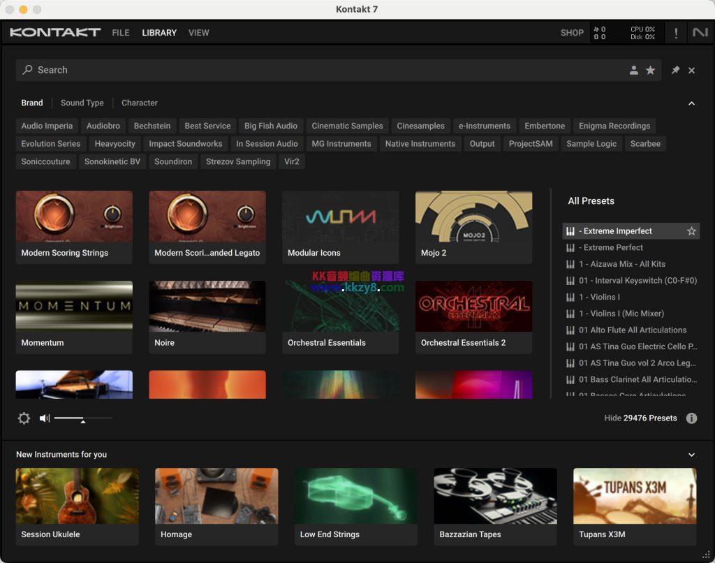 康泰克7.7.1！Native Instruments Kontakt 7 v7.7.1 WIN&MAC&便携版-KK音频资源网
