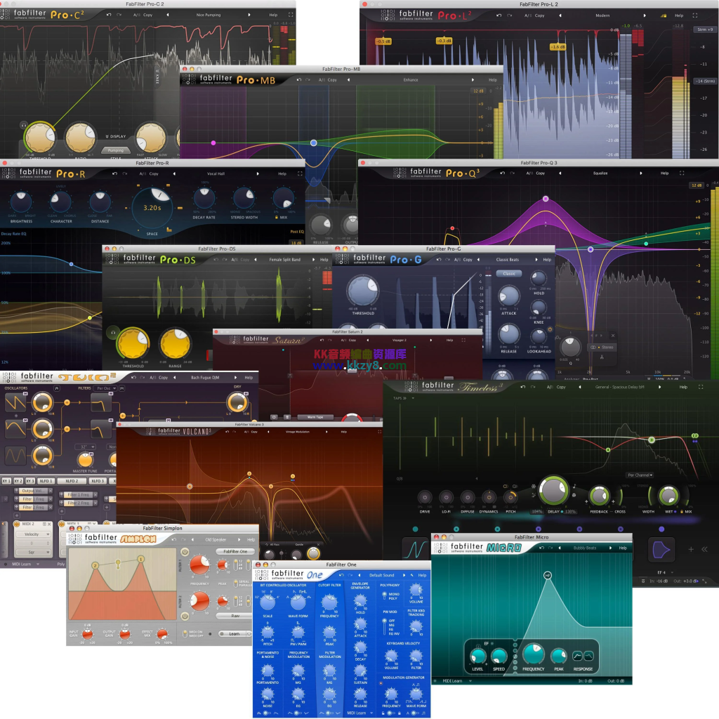 肥波最新版！FabFilter Total Bundle v2023.12.20 WIN&MAC-KK音频资源网