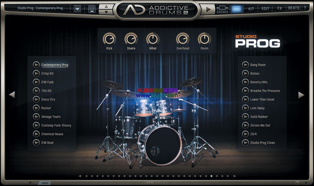 专业鼓点音源升级！XLN Audio Addictive Drums 2 Complete v2.3.5.4 WIN版-KK音频资源网