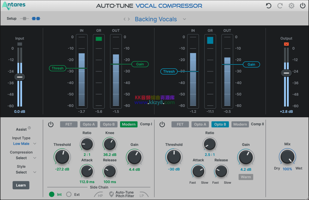 智能人声压缩效果器！Antares Auto-Tune Vocal Compressor v1.0.1 WIN版-KK音频资源网