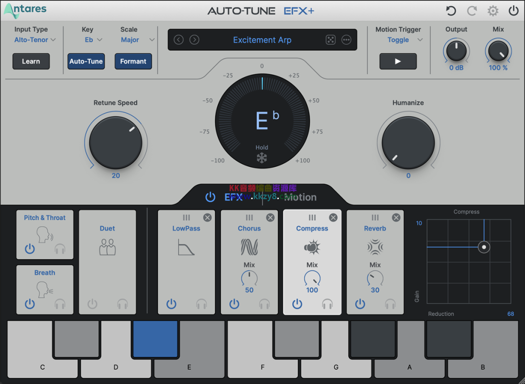 创意人声效果器！Antares Auto-Tune EFX+ v10.1 WIN版-KK音频资源网