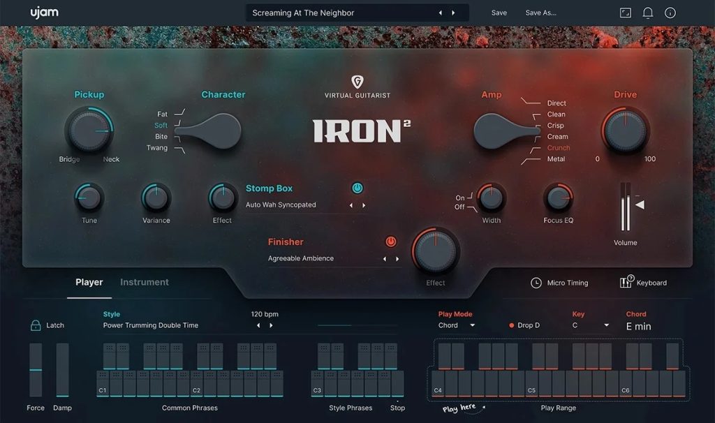 虚拟电吉他手2代！UJAM Virtual Guitarist IRON 2 v1.0.0 MAC-KK音频资源网