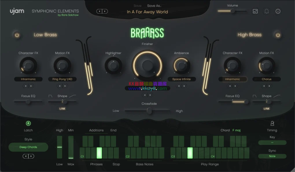 自动史诗铜管音源！UJAM Symphonic Elements BRAAASS v1.1.1 MAC（支持原生M芯片）-KK音频资源网