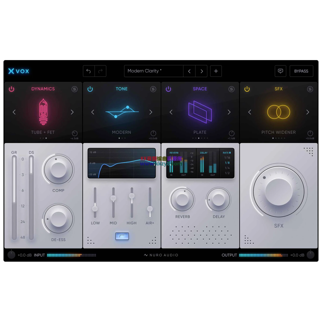 终极智能人声混音效果器！Nuro Audio Xvox v1.1.1 MAC U2B-KK音频资源网