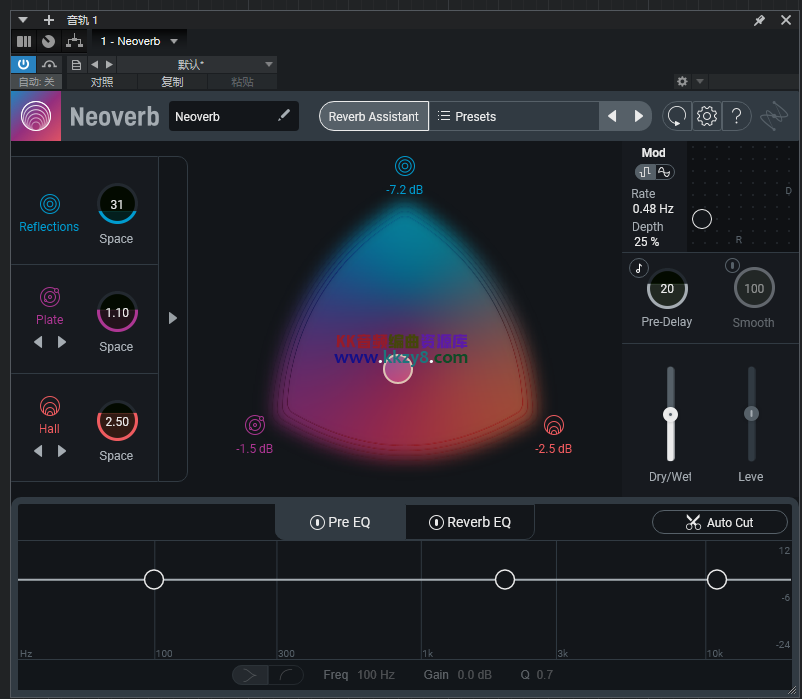 【已提取】免安装iZotope Neoverb【VST3]-KK音频资源网