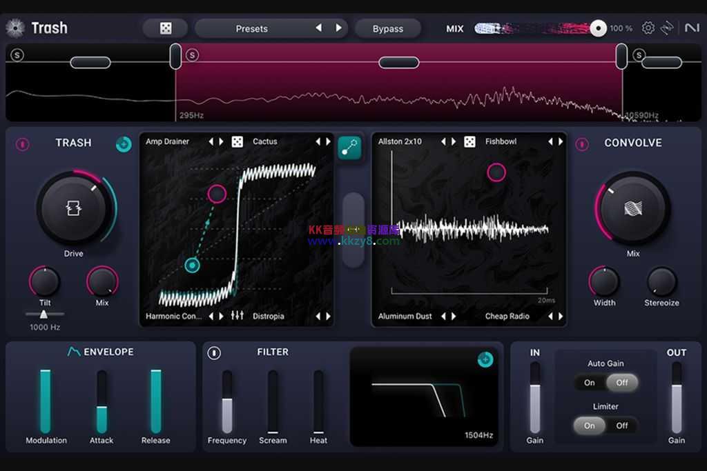 全新失真效果器归来！iZotope Trash v1.0.1 WIN&MAC U2B-KK音频资源网