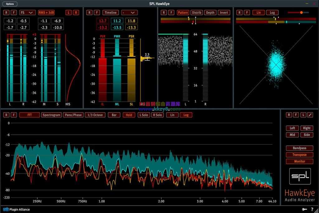 插件联盟系列鹰眼测量效果器！Plugin Alliance SPL HawkEye v1.1.0 WIN版-KK音频资源网