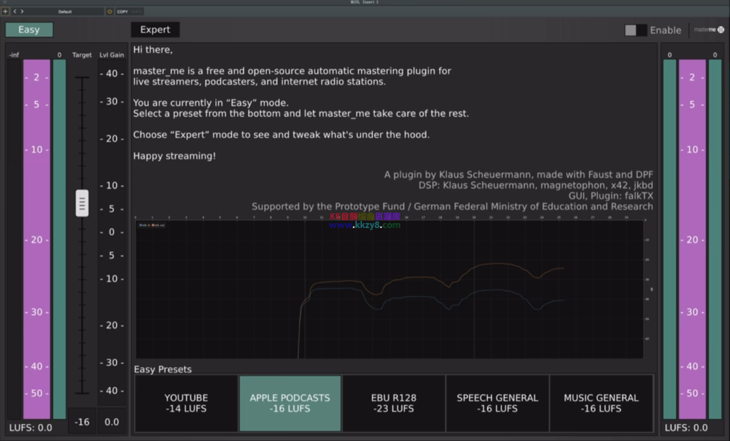 全自动母带响度通道条master me适合直播或者编曲混音-KK音频资源网