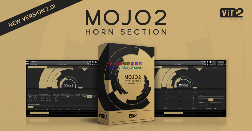 全新流行铜管2代！Vir2 MOJO 2 Horn Section v2.0 KONTAKT-KK音频资源网