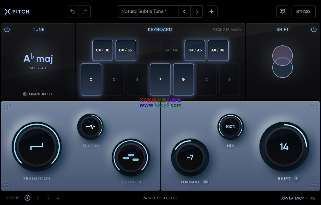 零延迟实时修音插件！Nuro Audio Xpitch v1.0.2 WIN&MAC-KK音频资源网