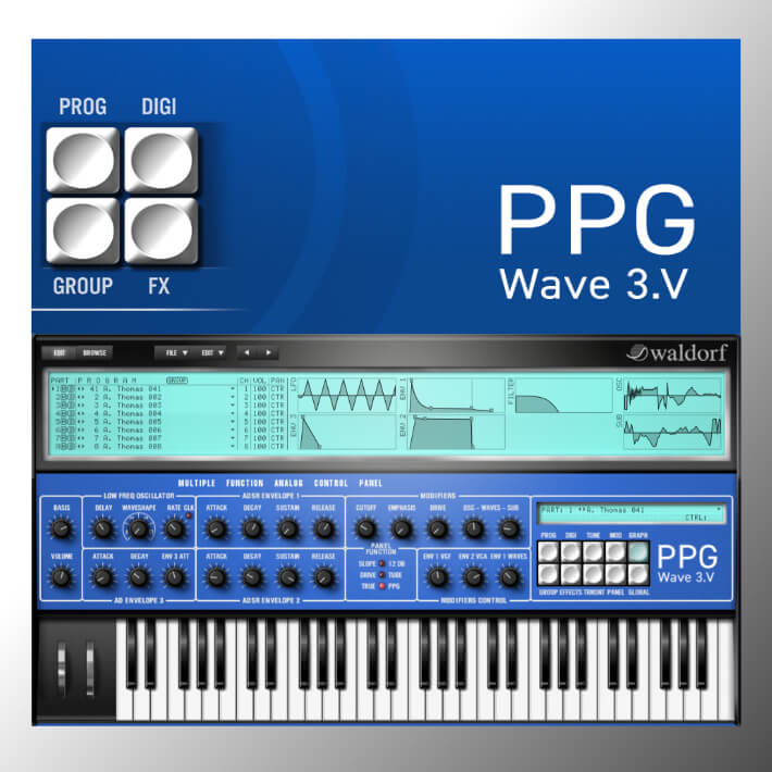 旧时代合成器 Waldorf PPG Wave 3 V v1.3.1 Incl Keygen [WIN macOS]-音创魔方