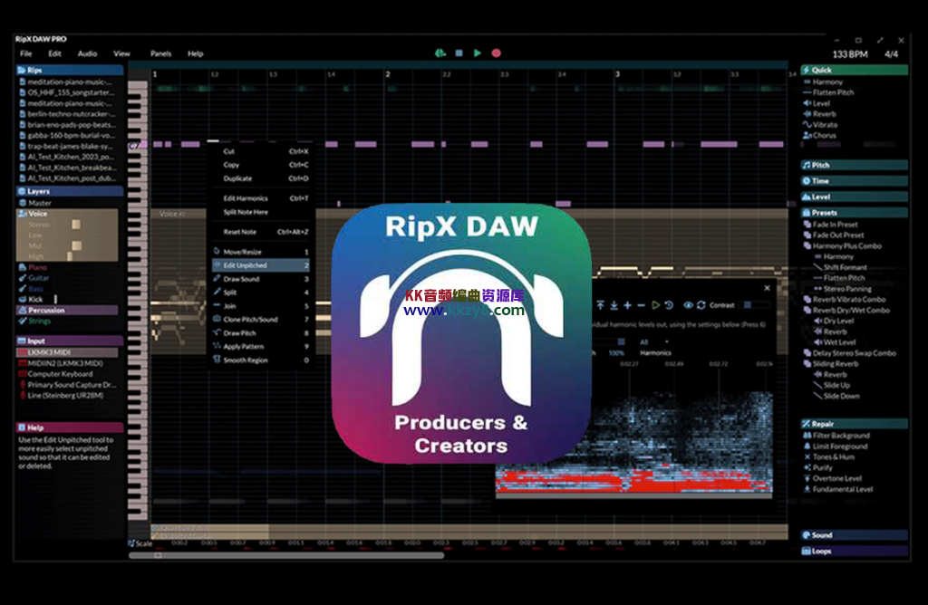 最新AI人声乐器提取软件！Hit’n’Mix RipX DAW PRO 7.1.0 WIN&MAC-音创魔方