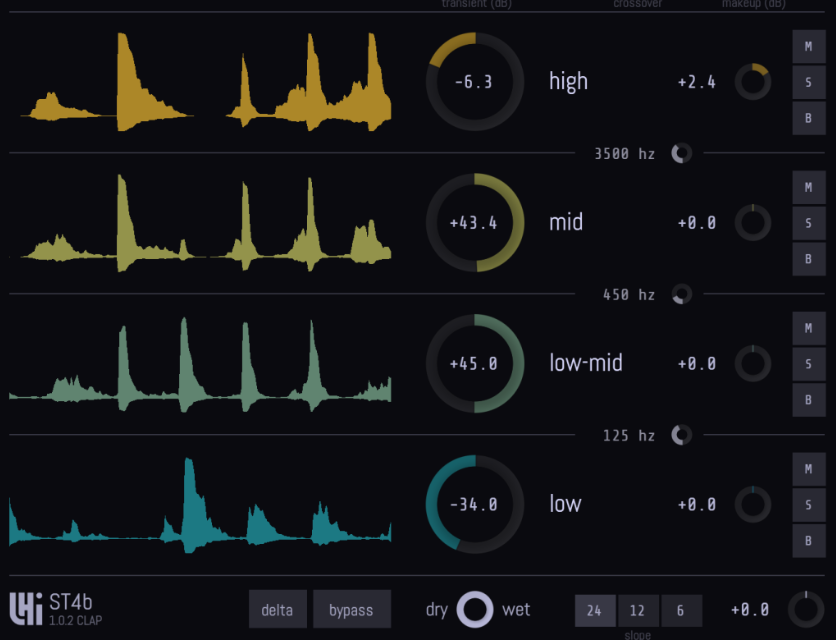 多频段瞬态整形器 – LHI Audio ST4b v1.0.3 WIN-音创魔方