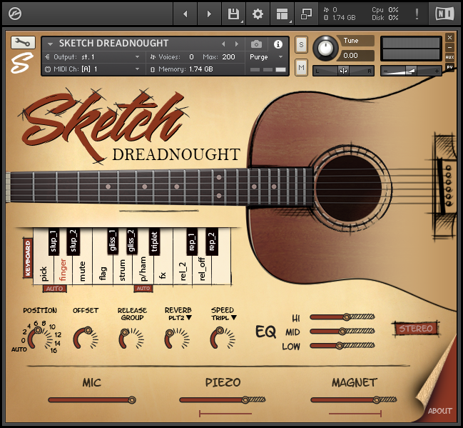 经典古典吉他音色库！Sketch Samples Sketch Dreadnought KONTAKT-音创魔方