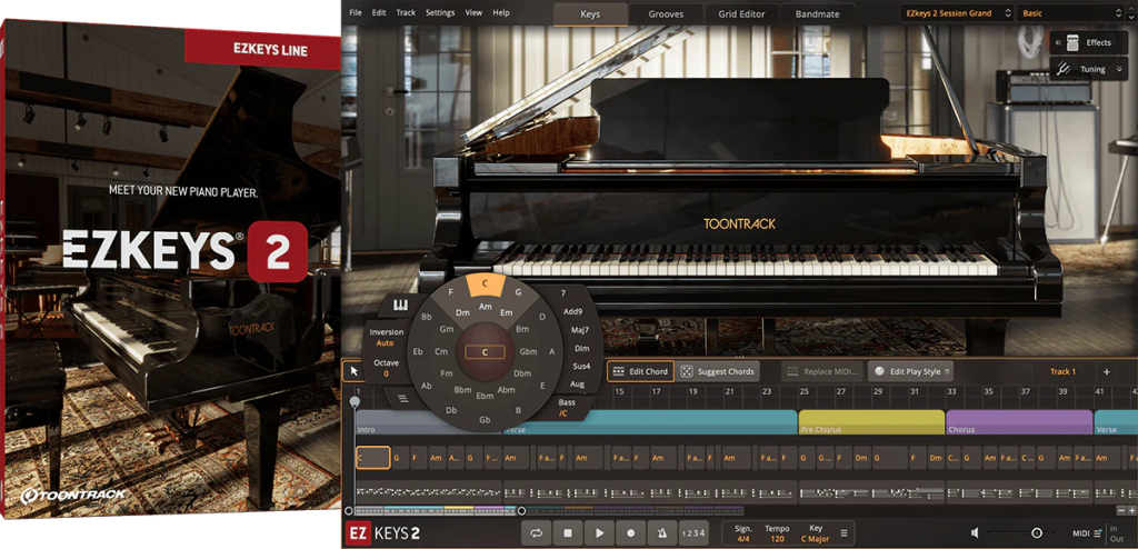 自动钢琴音源升级！Toontrack EZkeys v2.0.4 WIN&MAC U2B（仅包含主程序）-音创魔方