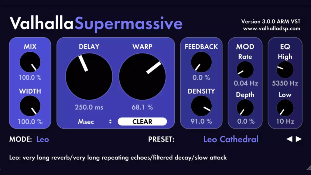 超凡混响效果器！Valhalla DSP Valhalla Supermassive v3.0.0 WIN&MAC-音创魔方