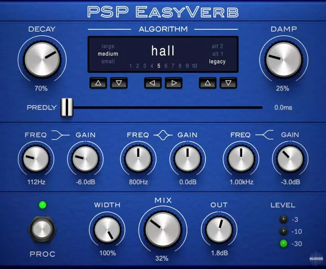 算法混响插件 | PSPaudioware PSP EasyVerb v2.0.0 WIN版-KK音频资源网