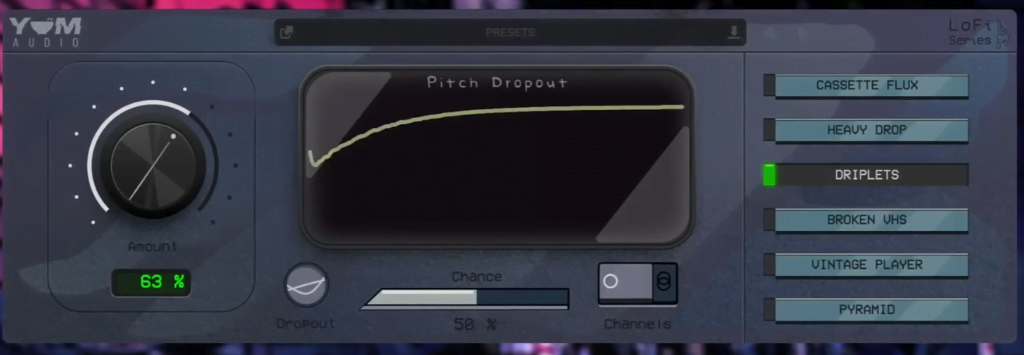 [LoFi效果器]Yum Audio LoFi Pitch Dropout v1.7.2 [WiN, MacOSX]（17.9MB+113MB）-KK音频资源网